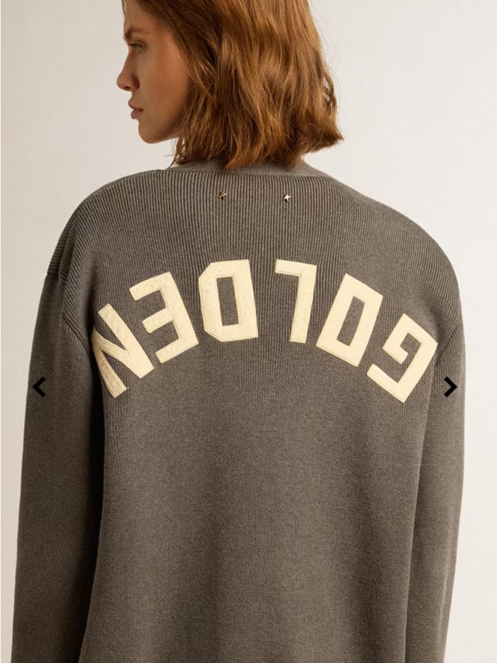 Golden Goose Gray Golden Knit Logo Cardigan - Picture 10 of 11